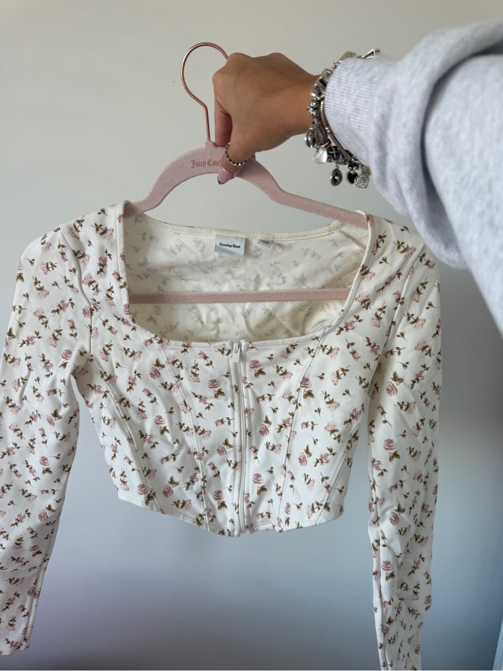 Sunday Best long sleeve cropped top